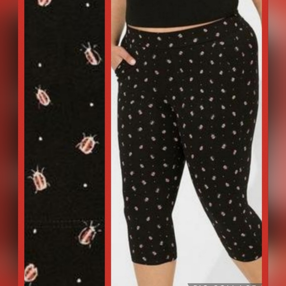 🆕️🐞🐞LADYBUGS PEDAL PUSHER SIGNATURE WAIST LEGGINGS WITH POCKETS🐞🐞